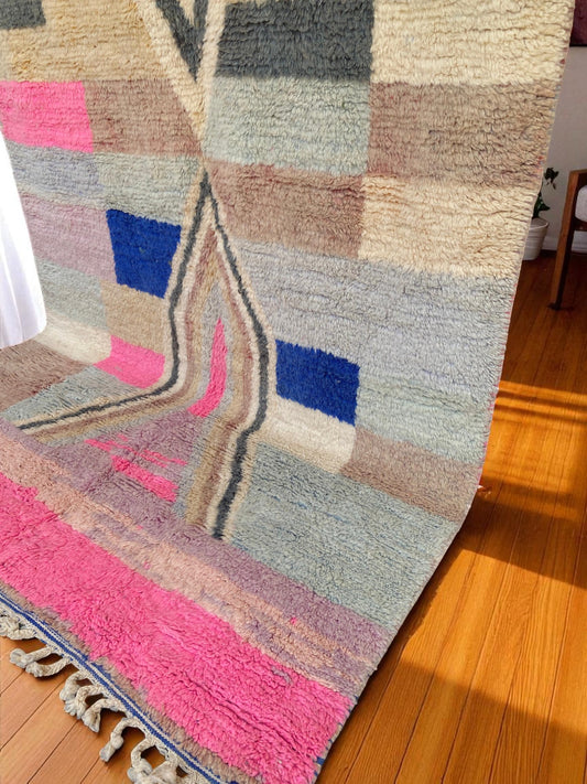 Vintage Moroccan Boujaad Rug|customize your size| moroccan rug