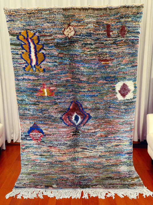 Colorful Beni Ourain Rug|customize your size| moroccan rug