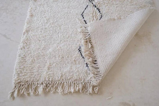 white and black Mrirt carpet| soft wool |customize your size| moroccan rug