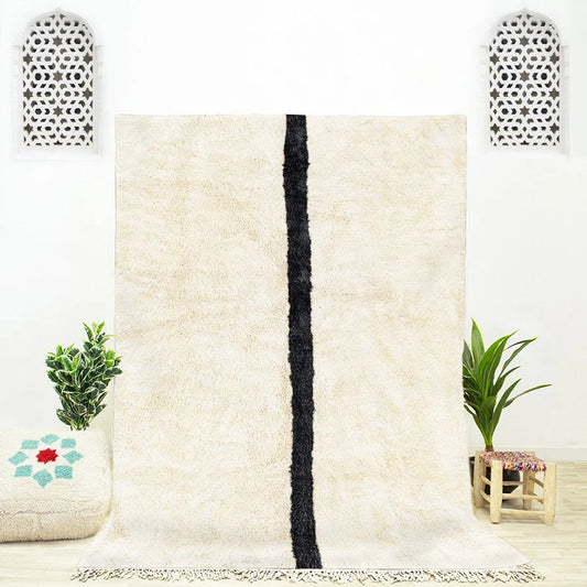 white and black Mrirt carpet| moroccan rug