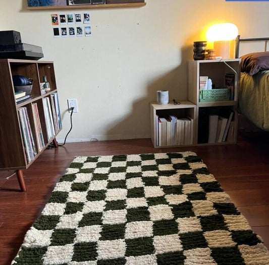 Green Mrirt carpet soft wool |customize your size| moroccan rug