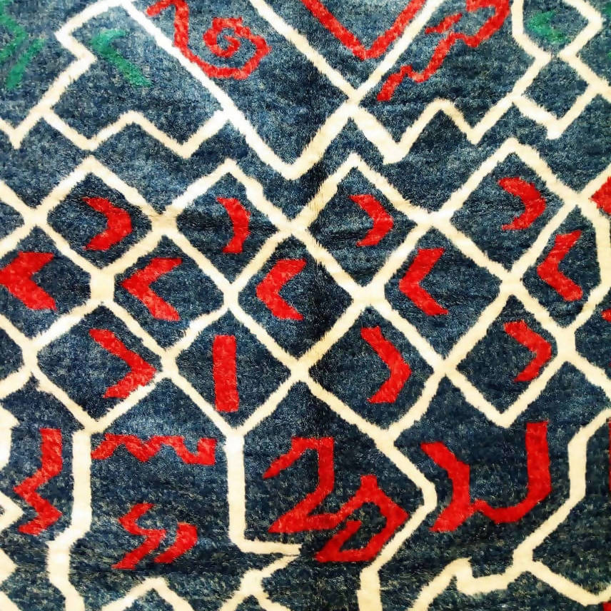 Cross Blue and Red|customize your size| moroccan rug