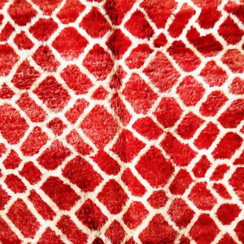 Red and White Dots|customize your size| moroccan rug