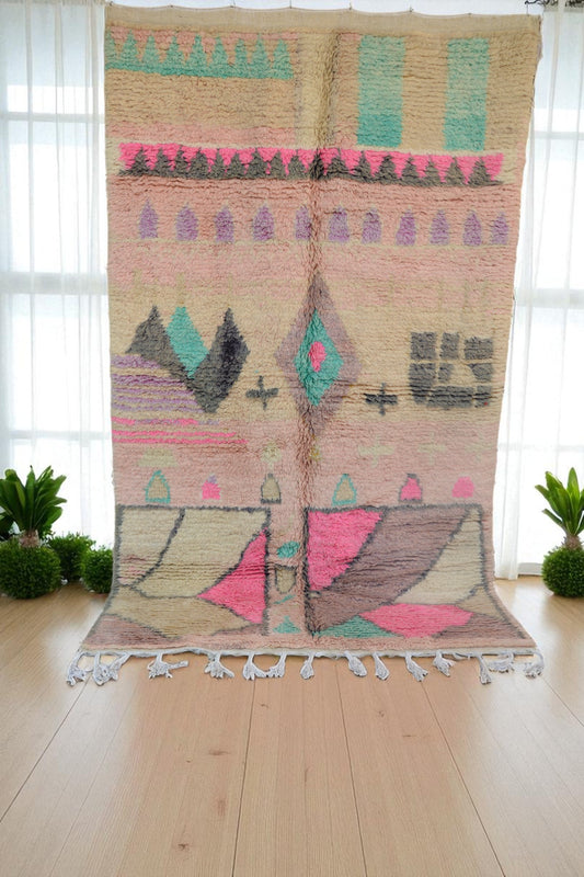 Vintage Moroccan Boujaad Rug|customize your size| moroccan rug