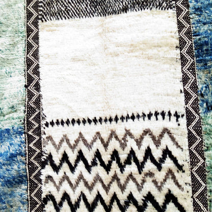 Blue and Green Stripes|customize your size| moroccan rug