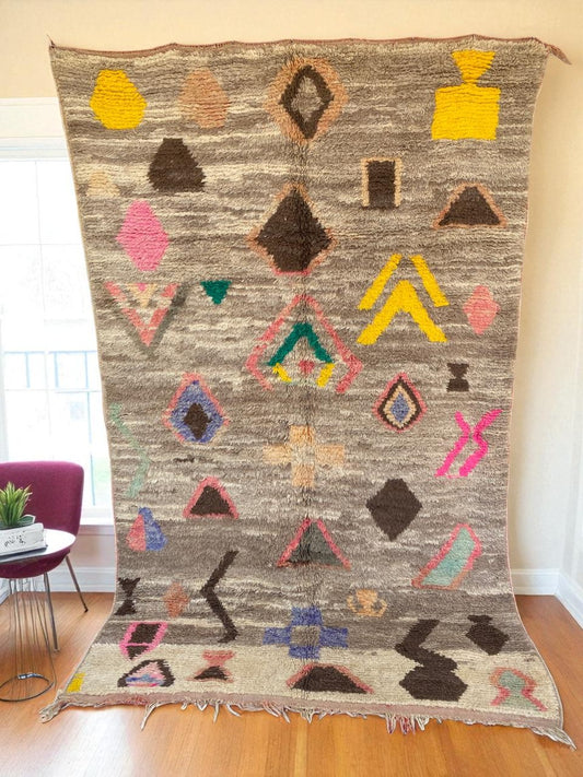 Vintage Moroccan Boujaad Rug|customize your size| moroccan rug