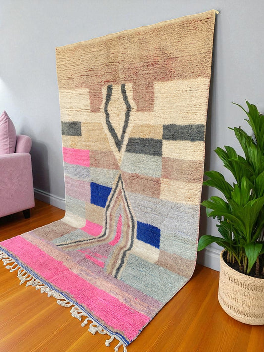 Vintage Moroccan Boujaad Rug|customize your size| moroccan rug