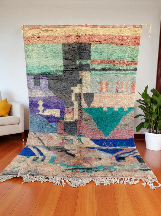 Extra Large Vintage Moroccan Boujaad Rug|customize your size| moroccan rug