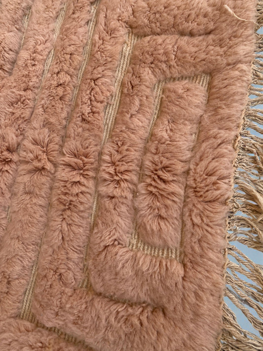 Blush Pink Mrirt Moroccan Wool Rug |customize your size| moroccan rug