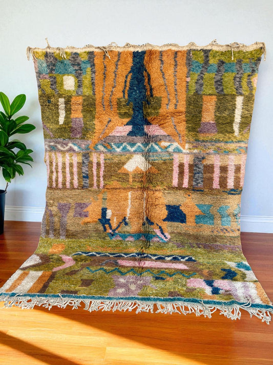Large Colorful Beni Ourain Rug|customize your size| moroccan rug