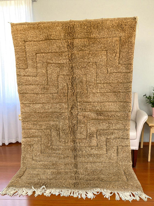 Natural Beige Mrirt Moroccan Wool Rug |customize your size| moroccan rug