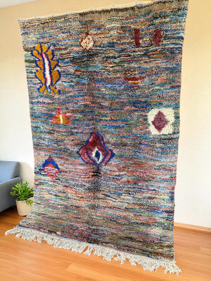 Colorful Beni Ourain Rug|customize your size| moroccan rug