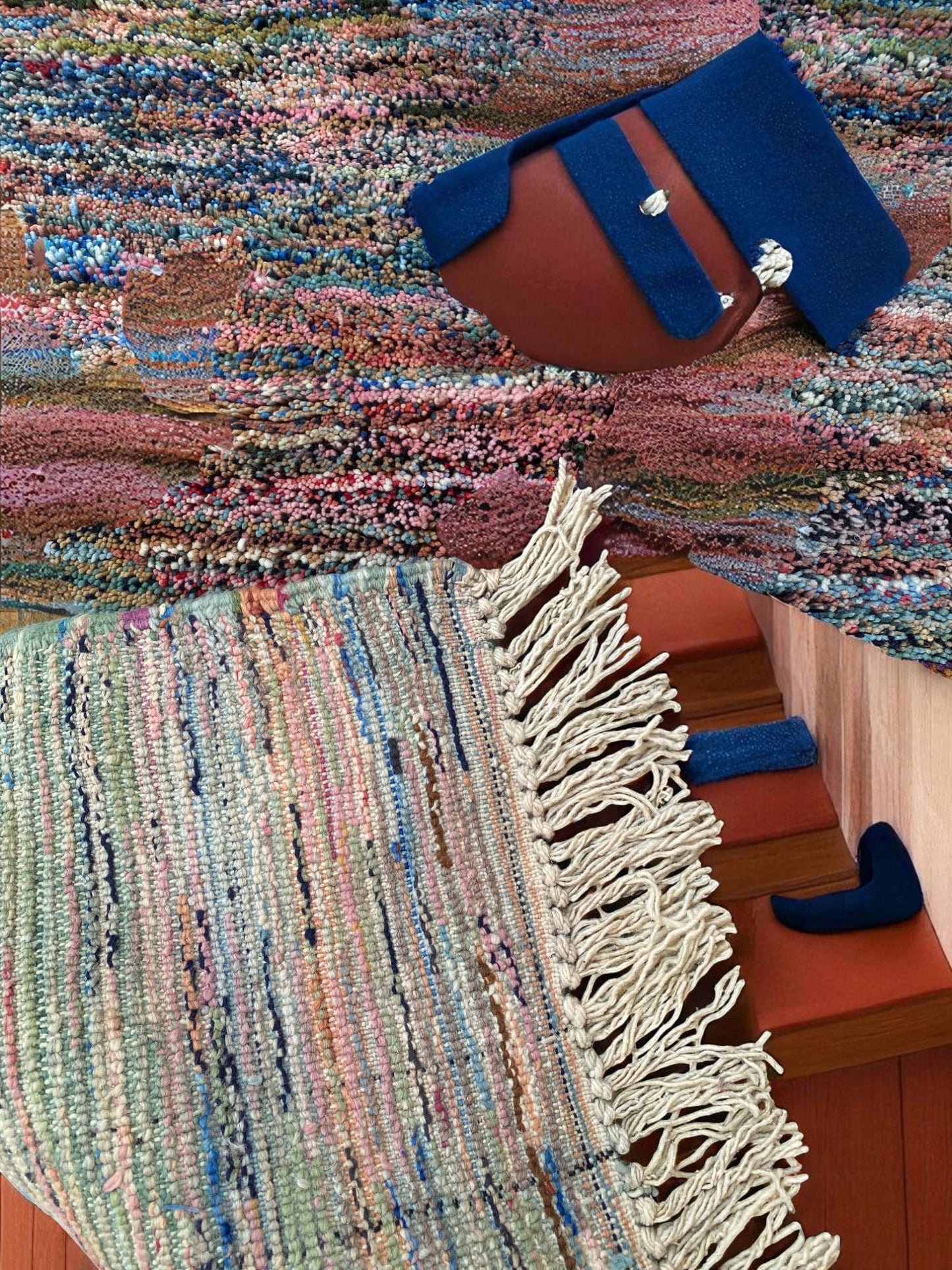 Colorful Beni Ourain Rug|customize your size| moroccan rug