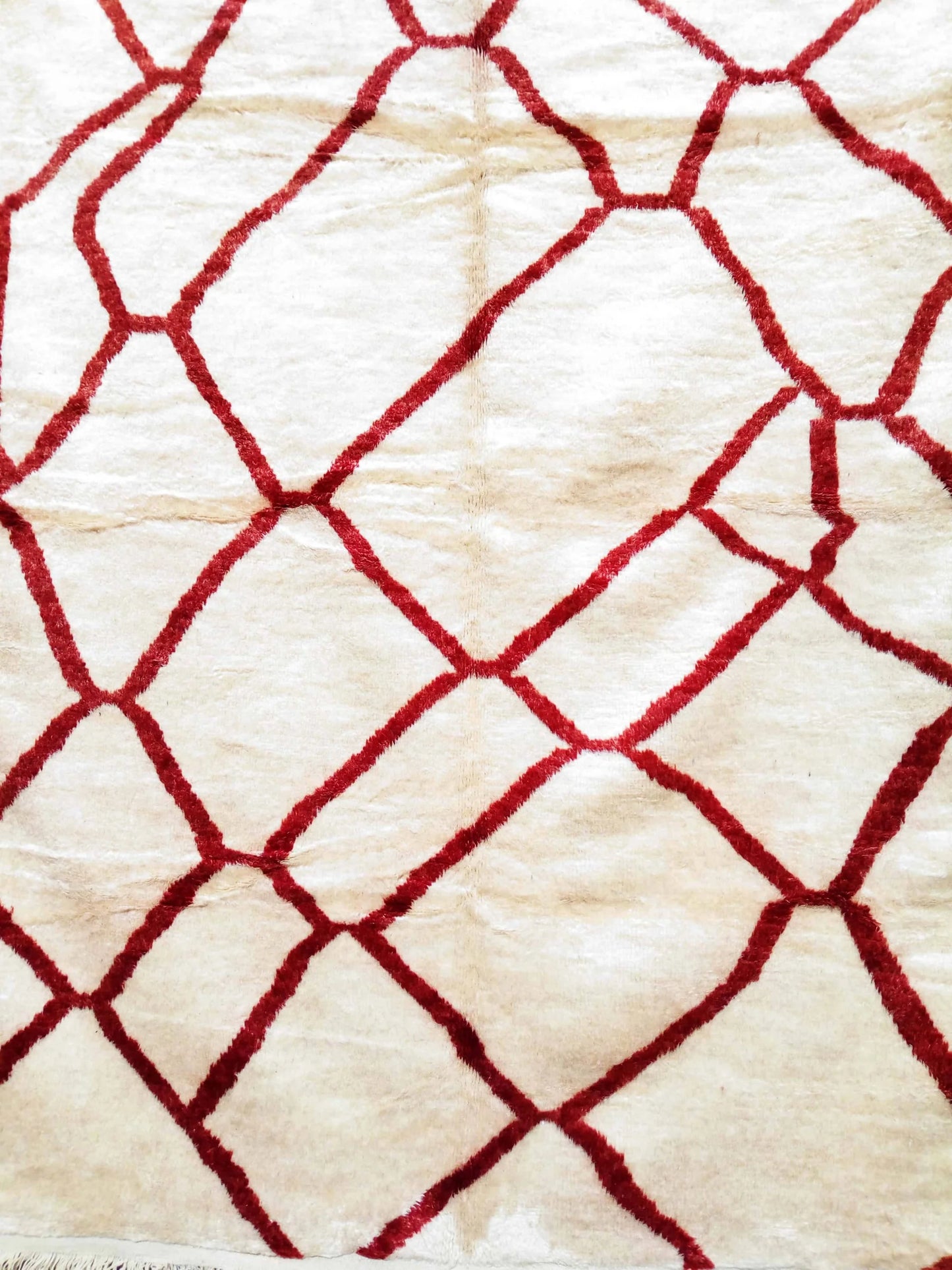 Red and White|customize your size| moroccan rug