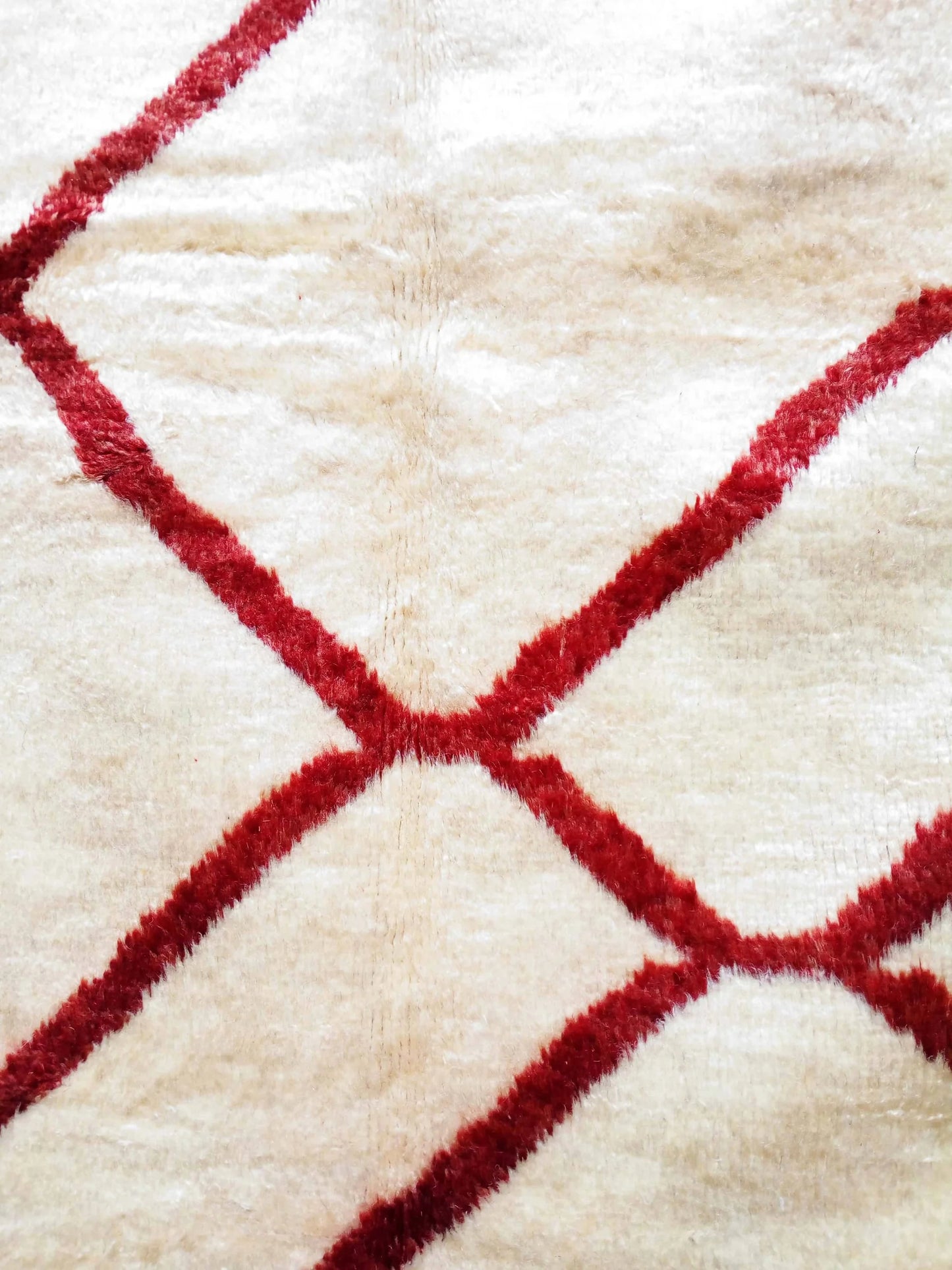 Red and White|customize your size| moroccan rug