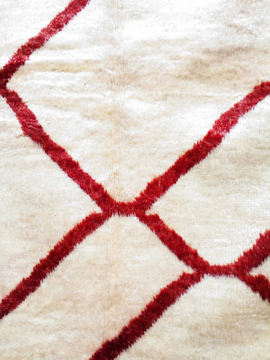 Red and White|customize your size| moroccan rug