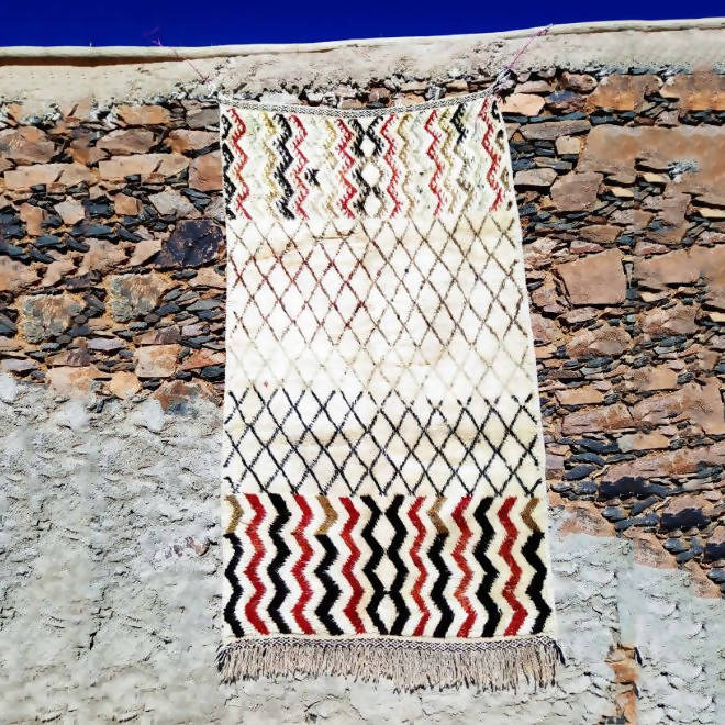 Red and Black|customize your size| moroccan rug