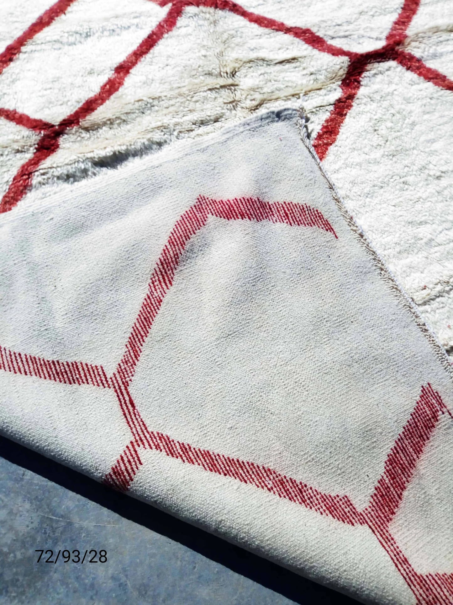 Red and White|customize your size| moroccan rug