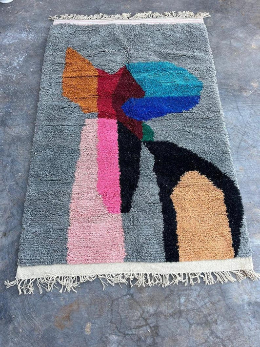 azilal carpe| soft wool |customize your size| moroccan rug
