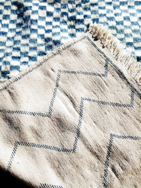 Blue and White|customize your size| moroccan rug