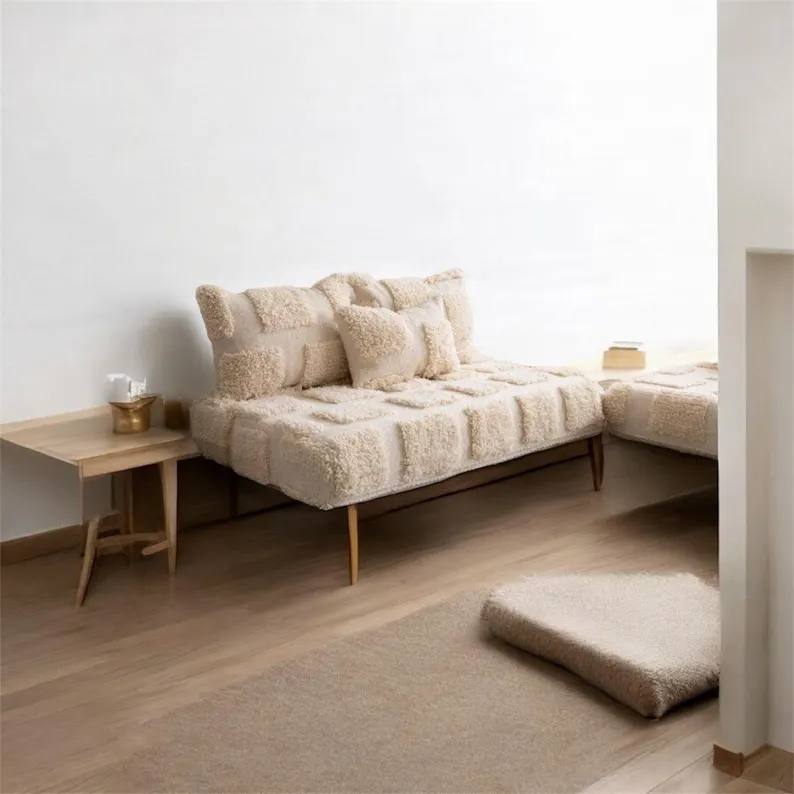 handmade Moroccan wool floor sofa