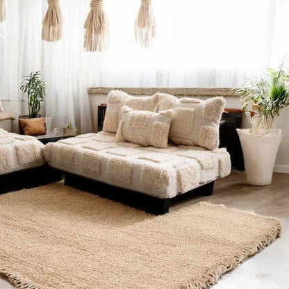handmade Moroccan wool floor sofa