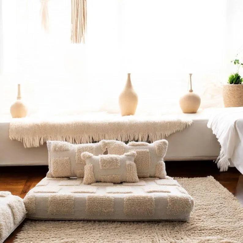 handmade Moroccan wool floor sofa