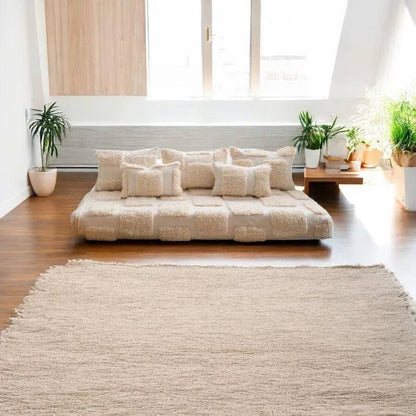 handmade Moroccan wool floor sofa