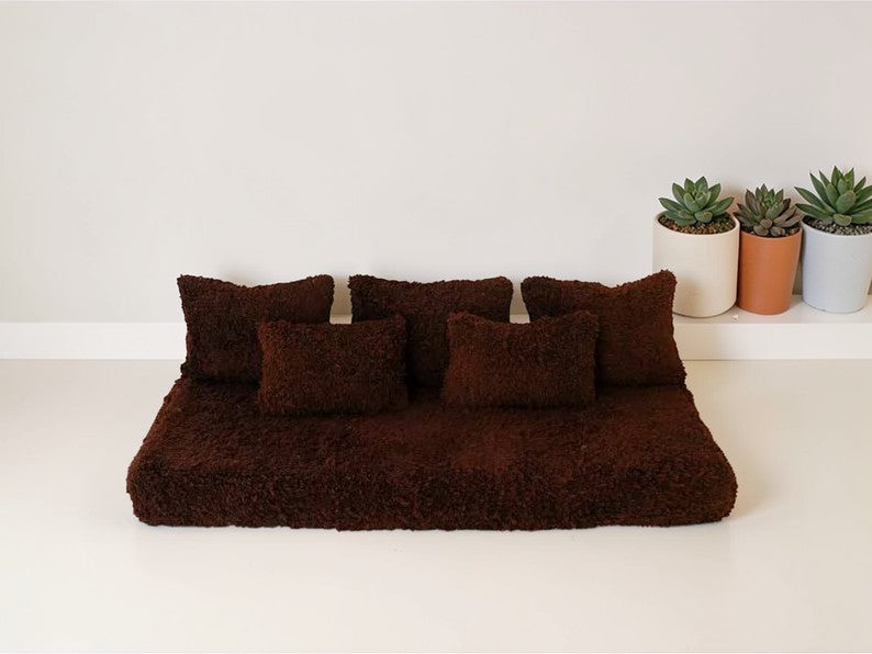 handmade Moroccan wool floor sofa
