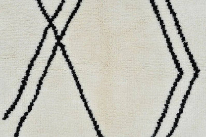 white and black Mrirt carpet| soft wool |customize your size| moroccan rug