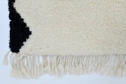 white and black Mrirt carpet| soft wool |customize your size| moroccan rug