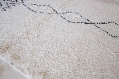 white and black Mrirt carpet| soft wool |customize your size| moroccan rug