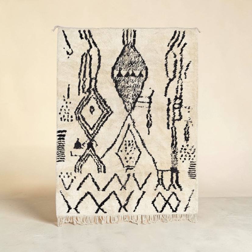Beni Ourain rug soft wool |customize your size| moroccan rug