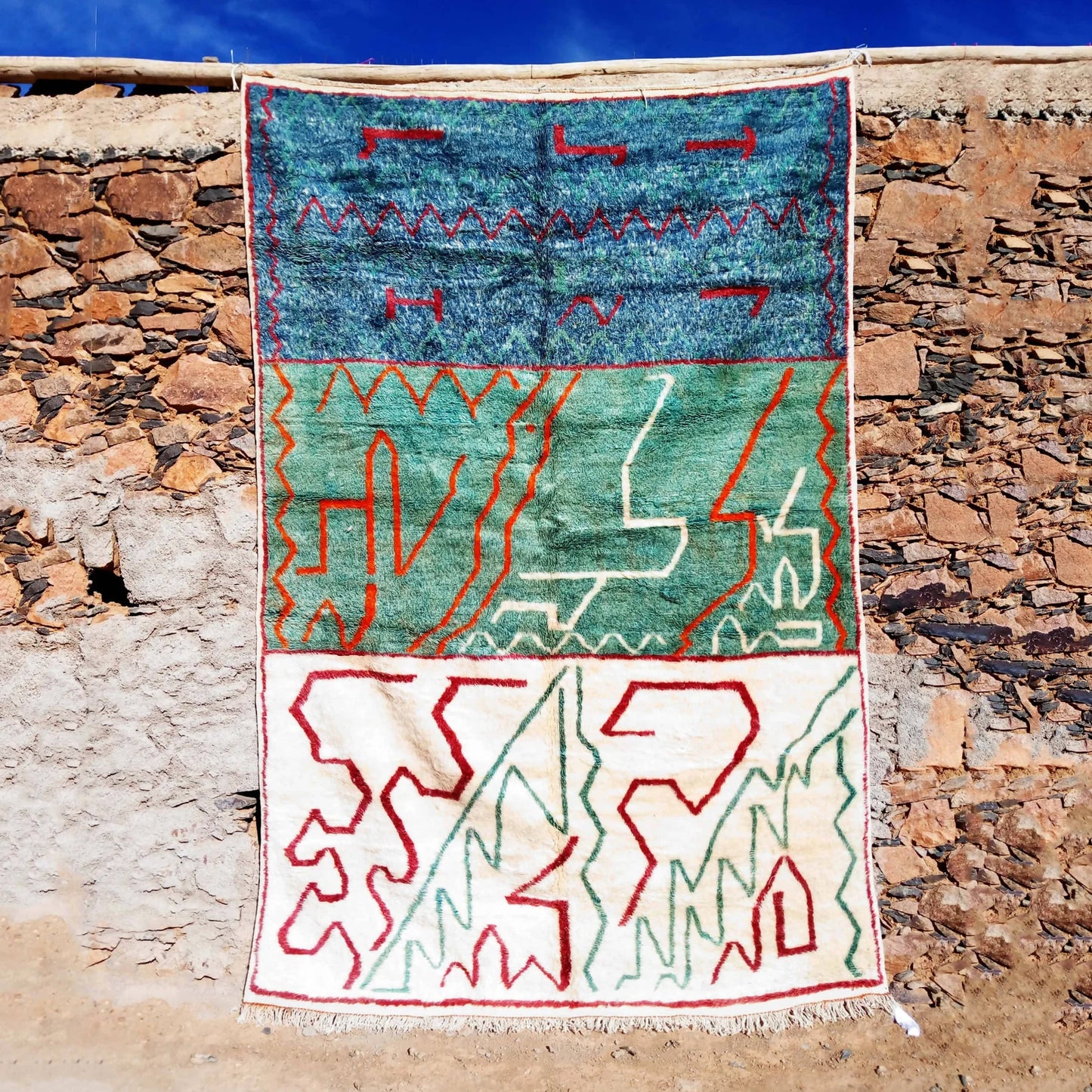 Blue Tones|customize your size| moroccan rug